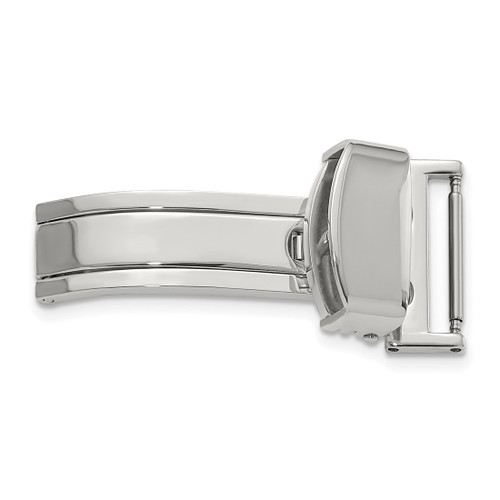 16 mm Silver-Tone Deployment Buckle
