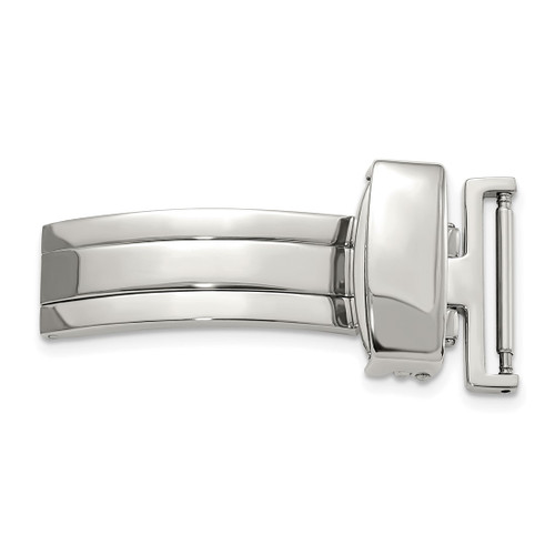 18 mm Silver-Tone Deployment Buckle