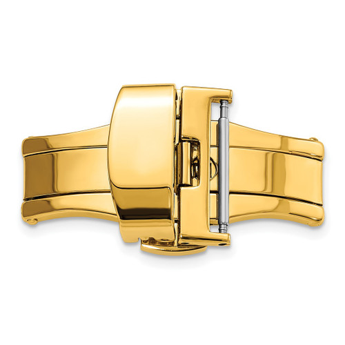 18 mm Gold-Tone Butterfly Style Deployment Buckle