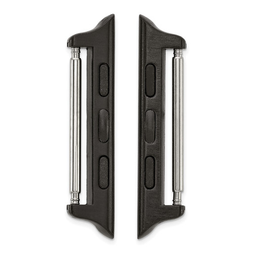 Gilden 42 mm Apple Watch Pair of Black Adapters Fits 24 mm Watch Band