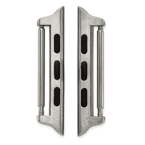 Gilden 42 mm Apple Watch Pair of Steel Adapters Fits 24 mm Watch Band