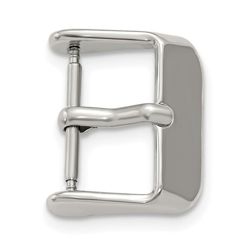 16 mm Silver-Tone Stainless Steel Buckle