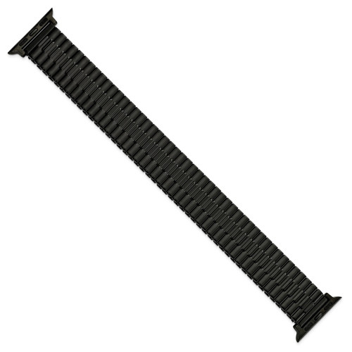 Gilden for Apple Watch 38/40 mm Men'S Long Black Stainless Steel 7.5 Inch Expansion Watch Band with Black Adapters - View 2