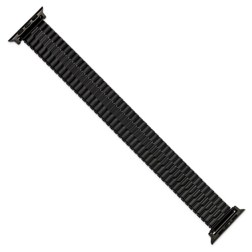 Gilden for Apple Watch 42/44 mm Men'S Long Black Stainless Steel 7.5 Inch Expansion Watch Band - View 2