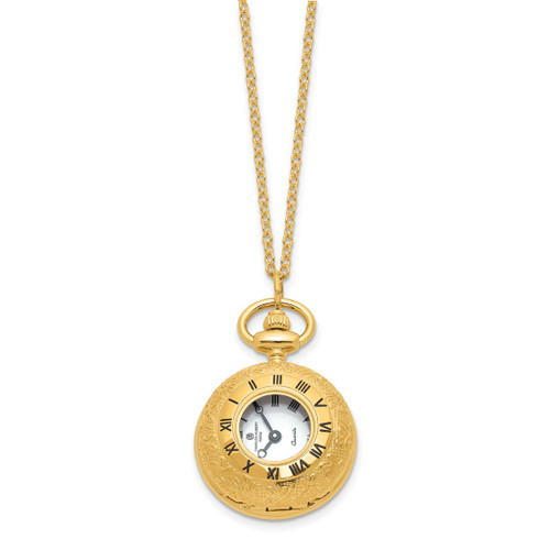 Women'S Charles Hubert Gold-Finish Brass Pendant Watch, 26 mm, Quartz - View 2