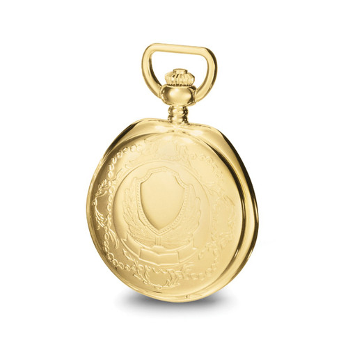 Charles Hubert Gold-Finish Brass with Shield Pocket Watch, 48 mm, Quartz - View 2