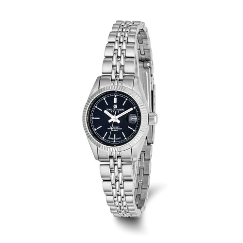 Women'S Charles Hubert Stainless Steel 26 mm Black Dial Watch, Quartz
