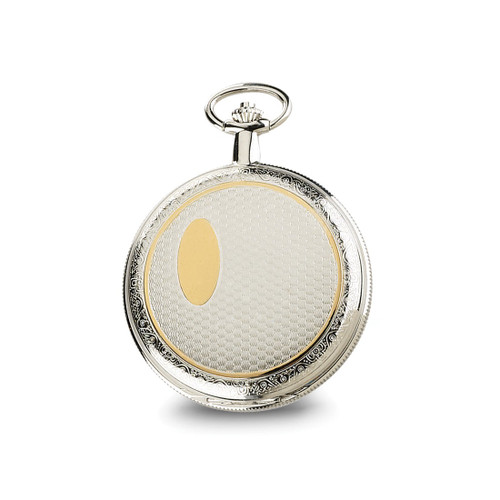 Charles Hubert Two-Tone Gold-Finish Pocket Watch, 47 mm, Hand-Wind - View 2