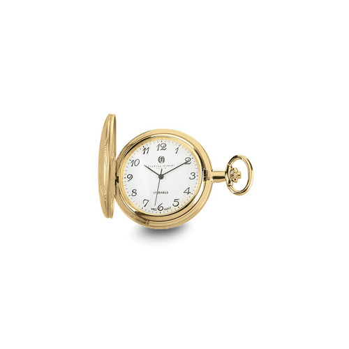 Charles Hubert Gold-Finish Brass White Dial Pocket Watch, 42 mm, Hand-Wind - XWA3360