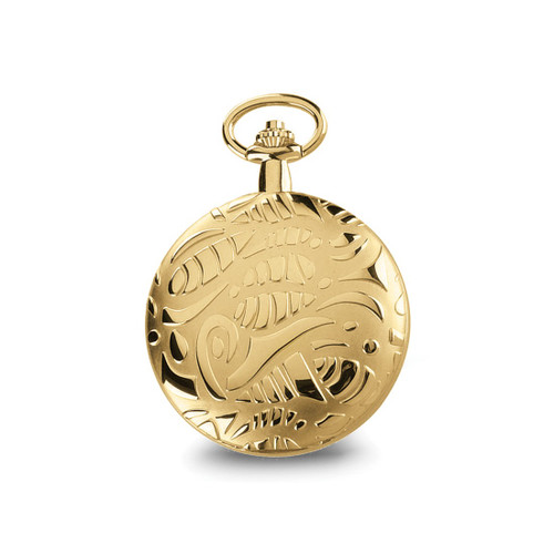 Charles Hubert Gold-Finish Brass White Dial Pocket Watch, 42 mm, Hand-Wind - XWA3360 - View 2