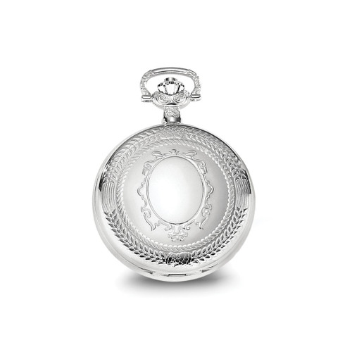 Charles Hubert Chrome-Finish Oval Design Pocket Watch, 47 mm, Quartz - View 2