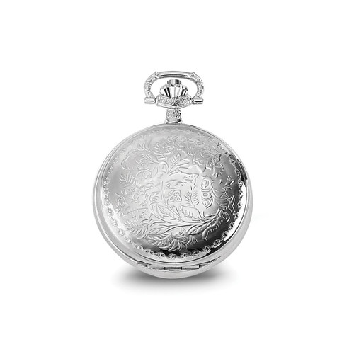 Charles Hubert Chrome-Finish Floral Design Pocket Watch, 44 mm, Quartz - XWA4463 - View 2