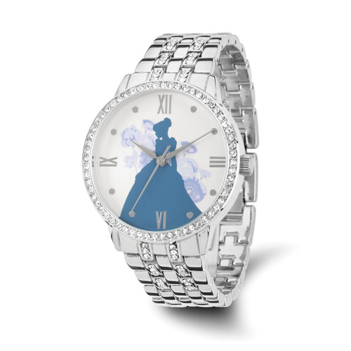 Women'S Disney Silver-Tone Cinderella Silhouette Watch, 40 mm, Quartz