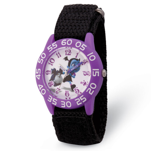 Disney Kids Vampirina & Wolfie Black Strap Acrylic Time Teacher Watch, 32 mm, Quartz