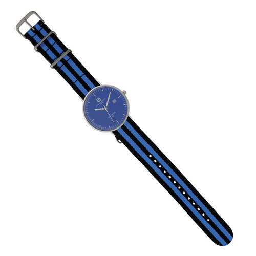Charles Hubert Stainless Steel with 2 Bands Tritium Blue Dial Watch, 44 mm, Quartz - View 2