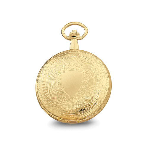 Charles Hubert Gold-Finish White Dial Pocket Watch, 48 mm, Hand-Wind - XWA609 - View 2