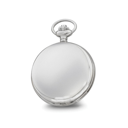 Charles Hubert Chrome-Finish Blue Dial Quartz Pocket Watch, 51 mm - View 2