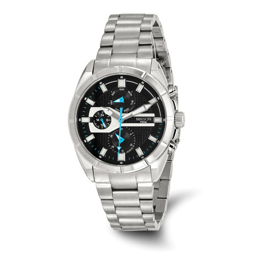 Mason Sales Chronograph Black Dial Watch, 44 mm, Quartz