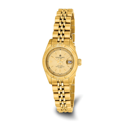 Women'S Charles Hubert Ion-Plated Gold-Tone Dial Watch, 26 mm, Quartz