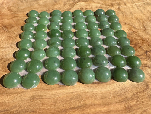 Natural 64pcs 32prs 11mm Nephrite Jade Cabochons - sold as a lot