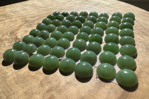 Natural 64pcs 32prs 11mm Nephrite Jade Cabochons - sold as a lot