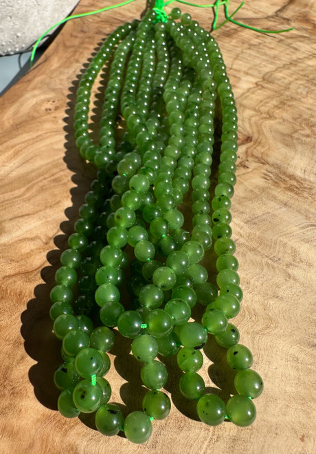 Natural Nephrite Jade 6mm Unstrung Beads, 16"