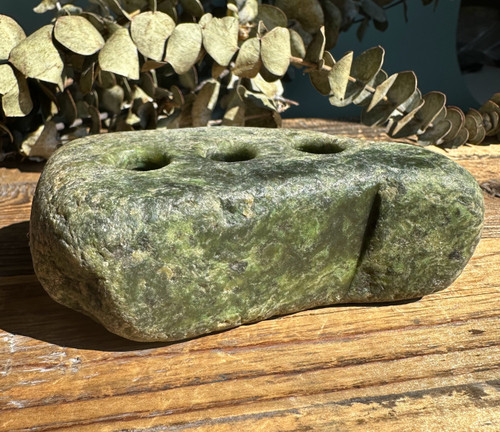 Natural Rough Jade Pen holder 4"