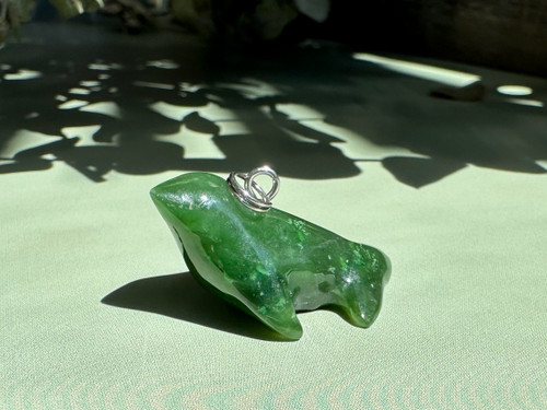 Natural Canadian Jade Seal Charm - 1"
