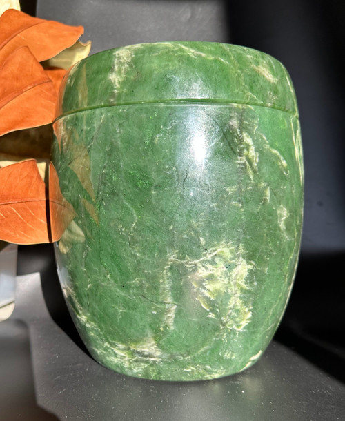 Natural Nephrite Jade BURIAL URN - ONE OF A KIND