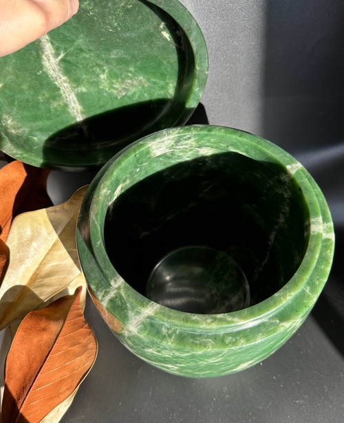 Natural Nephrite Jade BURIAL URN - ONE OF A KIND