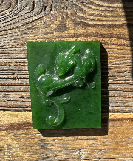 Natural Siberian Nephrite Jade, 2 inches Pendant