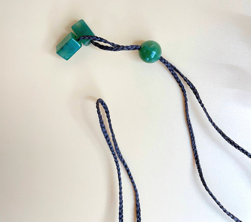 Natural Brown Cord with Jade Beads