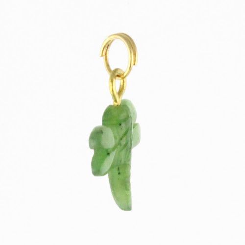 Natural Jade Dragonfly Charm 15mm