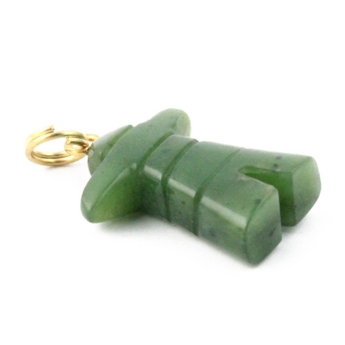 Natural Jade Inuksuk Charm 18mm