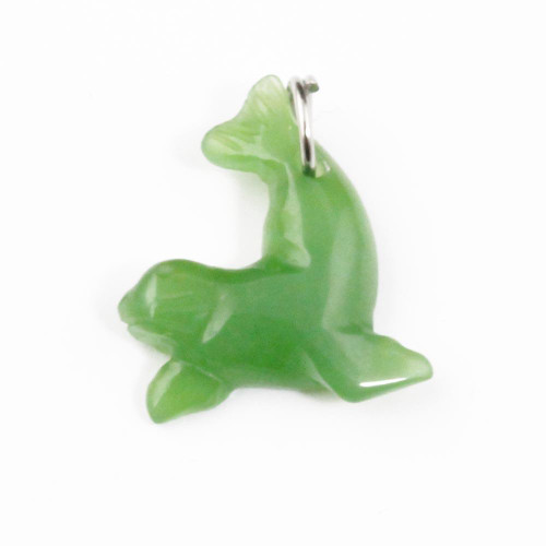 Natural Jade Seal Charm 15mm