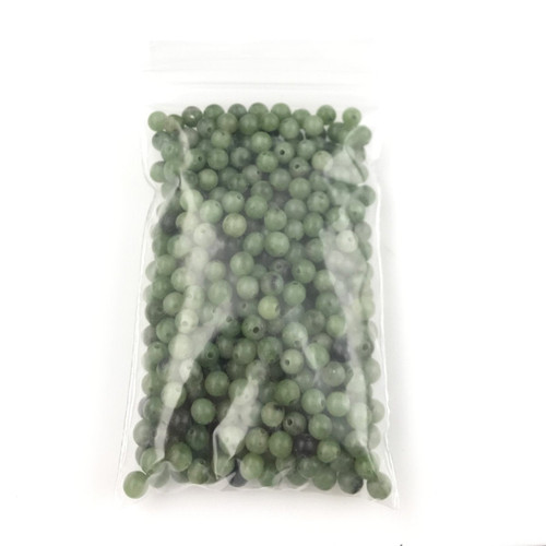 Natural 1.5oz Bag of assorted 3-4mm Canadian Nephrite Jade Beads