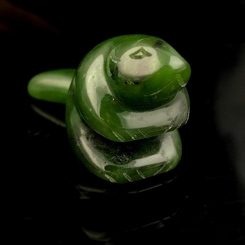 Natural Canadian Nephrite Jade Beaver, 2" Figurine