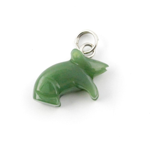 Natural Jade Rat Charm 18mm