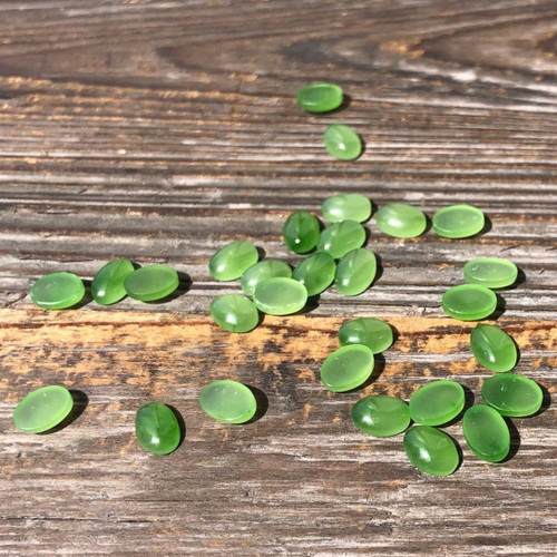 Natural Canadian Nephrite Jade Cabochons, 5x7mm