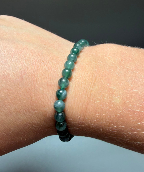 Natural 6mm Guatemalan Jadeite Jade Bracelet
