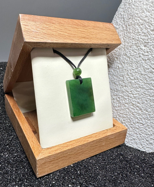 Natural Nephrite Jade Drop Pendant, 20mm