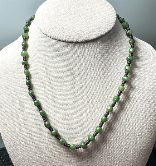 Natural 18" Nephrite Jade Necklace