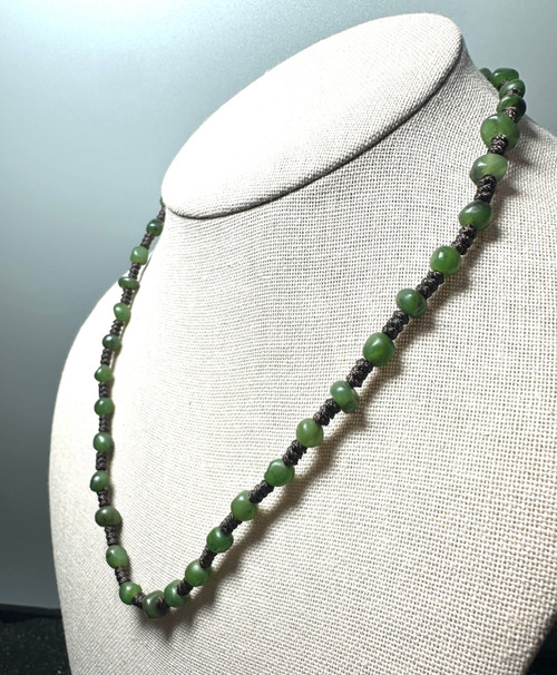 Natural 18" Nephrite Jade Necklace