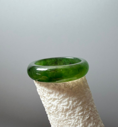 Natural Nephrite Jade Band Ring, OCE