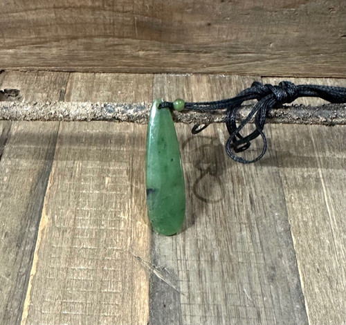 Natural Nephrite Jade Drop Pendant - 6 46mm