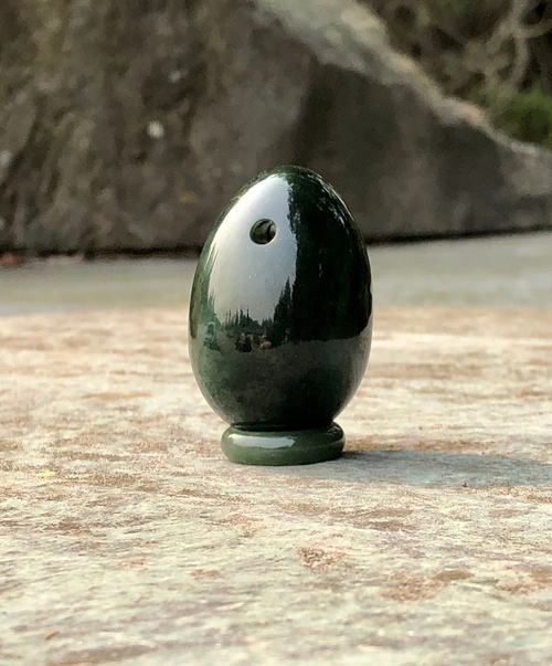 Natural Canadian Nephrite Jade Egg Carving Size and Hole Options