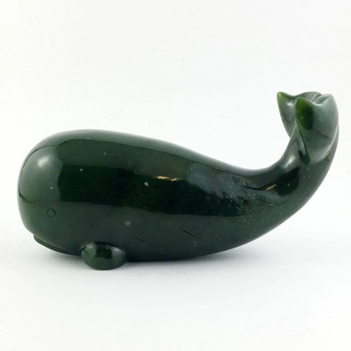 Natural Jade Moby Whale 6" Figurine