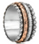 "PRAYER" (MR296) - Gold and Silver Zen Collection - MeditationRing (Spinner Ring)