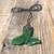 1.5 inch Natural Untreated Nephrite Jade Whale Tail Pendant