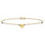 Image of 10" 14K Yellow & White Gold Polished Puffed Heart with Beads Anklet